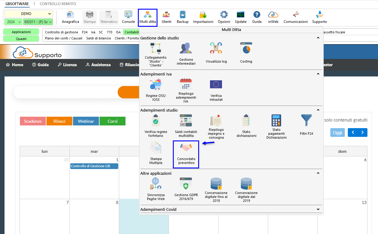 Gestione Concordato preventivo in Multi ditta