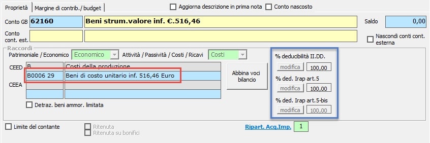 Conto impiegato per la registrazione in Prima Nota dei soggetti in contabilità ordinaria/semplificata (dal 2024)