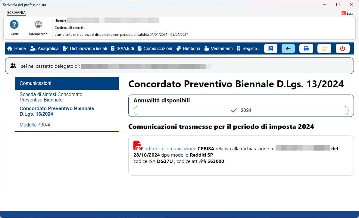 PDF della comunicazione trasmessa