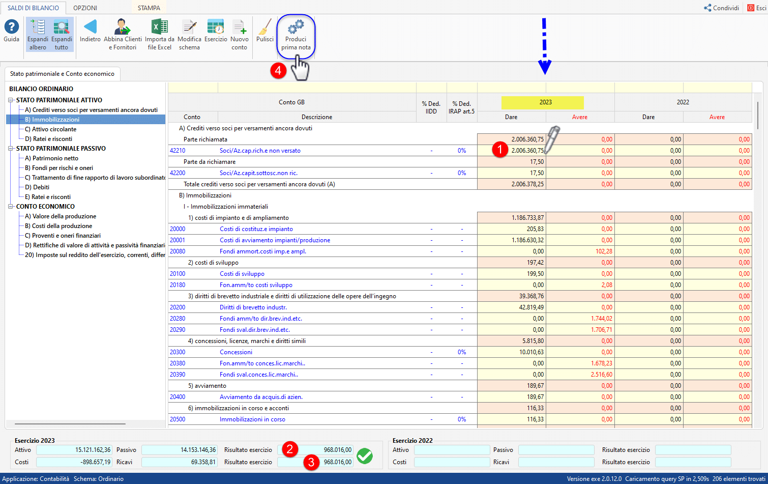 Produzione Saldi Contabilità