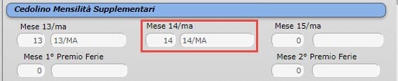 Controllo valori campo Mesi 14/ma