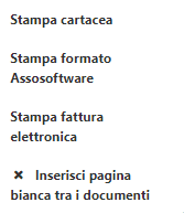 Modalità di stampa possibili