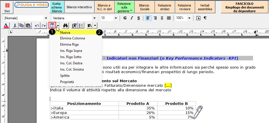 Procedura inserimento tabella a schema libero