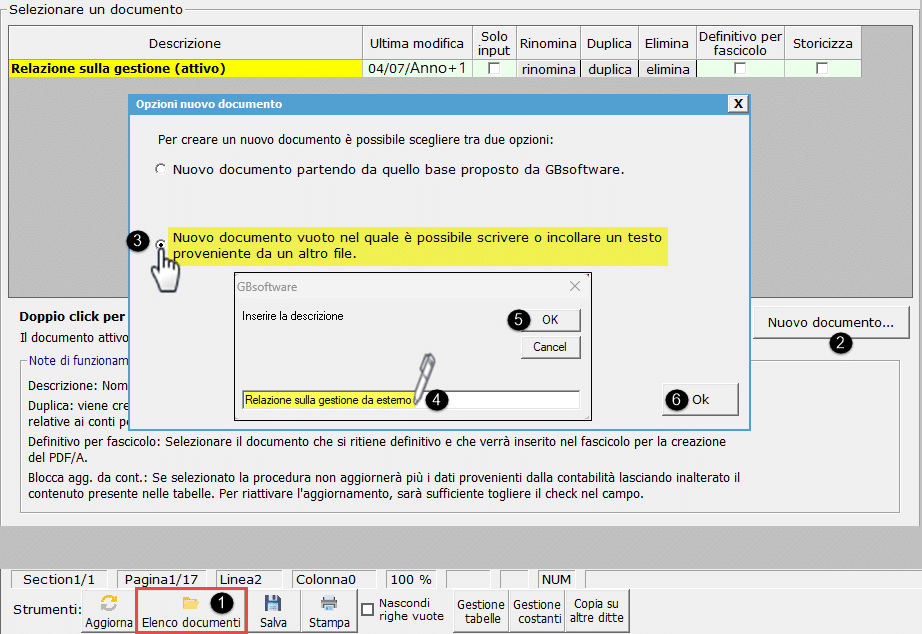 Procedura importazione documento dall'esterno