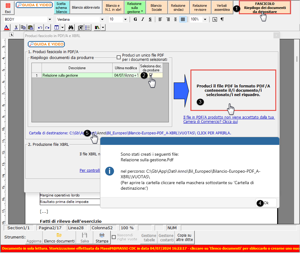 Conversione in formato PDF/A