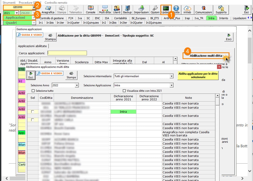 Abilitazione multipla Intra 2022