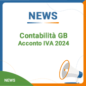 Contabilità GB: acconto IVA 2024