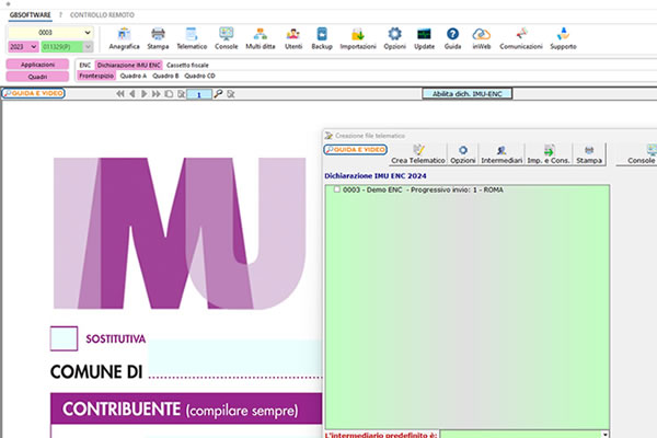 Dichiarazione IMU ENC - Controllo e creazione telematico