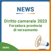 Diritto camerale 2023: forzatura provincia di versamento