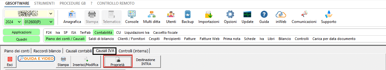 Accesso a prospetto Proprietà