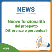 Nuove funzionalità del prospetto Differenze e percentuali