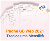Paghe GB Web 2021: Tredicesima Mensilità