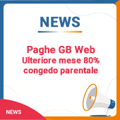 Paghe GB Web: Ulteriore mese 80% congedo parentale