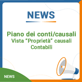 Piano dei conti/causali: vista "Proprietà" delle causali Contabili