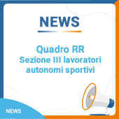 Quadro RR – Sezione III lavoratori autonomi sportivi