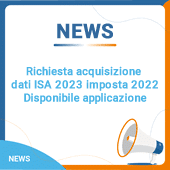Richiesta acquisizione ulteriori dati ISA 2023 imposta 2022: disponibile applicazione