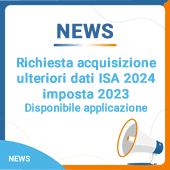 Richiesta acquisizione ulteriori dati ISA 2024 imposta 2023: disponibile applicazione
